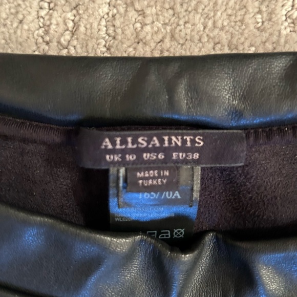 All Saints faux Leather Leggings - Picture 2 of 3